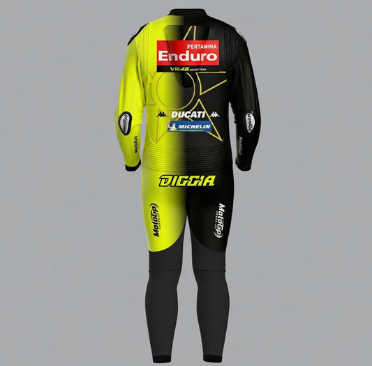 MotoGP VR46 Ducati Racing Suit 2026 Fabio Di Giannantonio Leather Gear