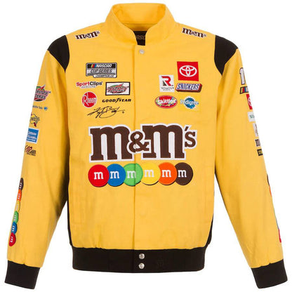 Kyle Busch M&M’s Full-Snap Twill Racing Jacket – Yellow Limited Edition