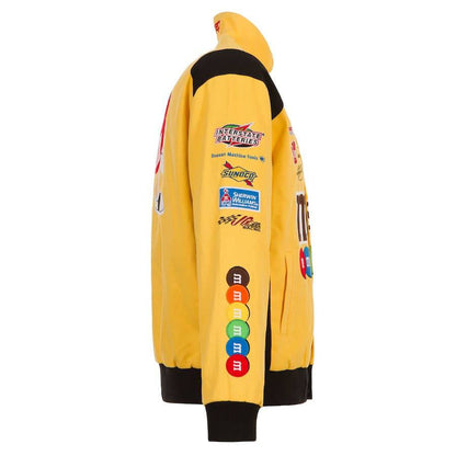 Kyle Busch M&M’s Full-Snap Twill Racing Jacket – Yellow Limited Edition
