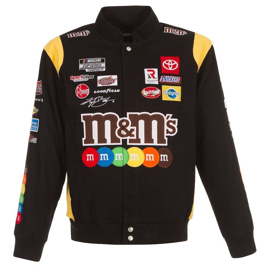 Kyle Busch M&M’s Full-Snap Twill Racing Jacket – Black Limited Edition