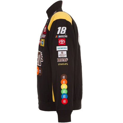 Kyle Busch M&M’s Full-Snap Twill Racing Jacket – Black Limited Edition