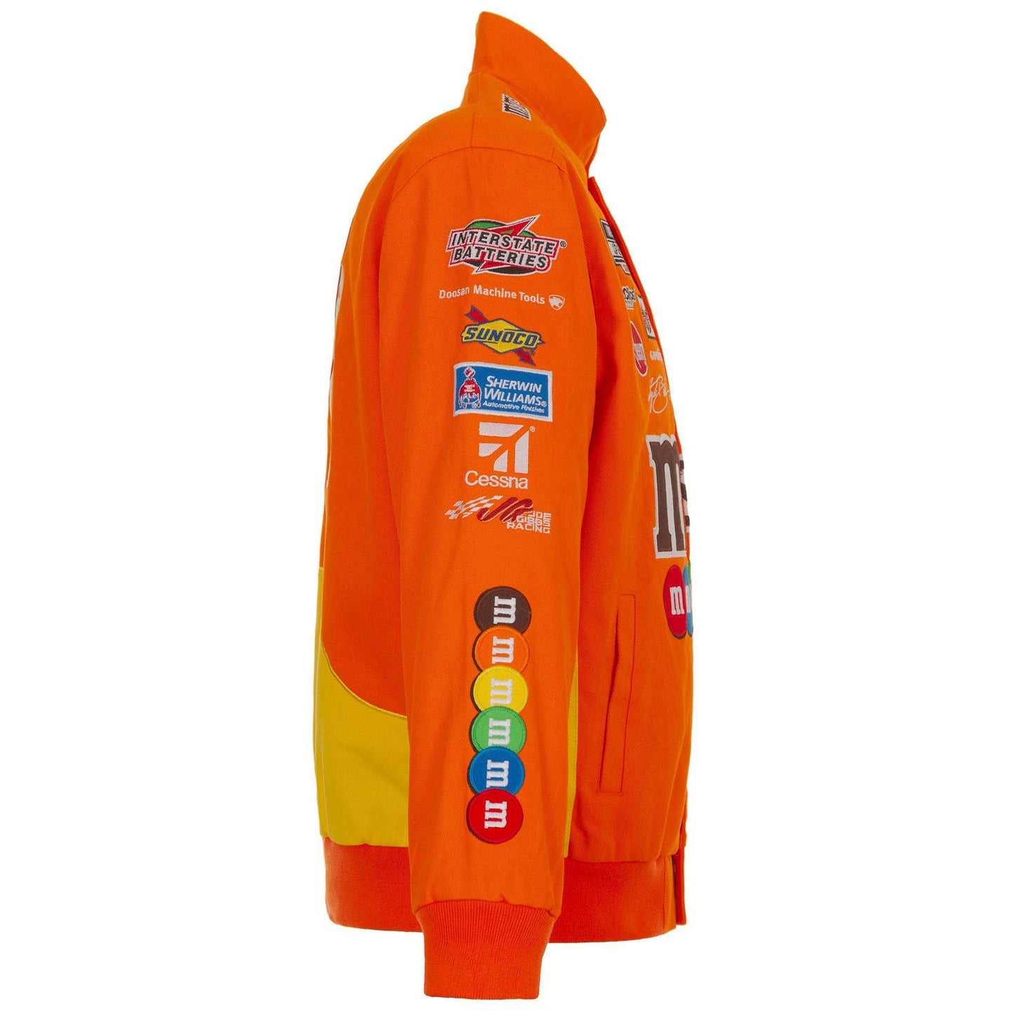 Kyle Busch M&M’s Full-Snap Twill Racing Jacket – Orange Limited Edition