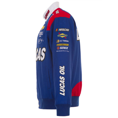 2025 Kyle Busch Lucas Oil Full-Snap Racing Jacket – Royal Blue NASCAR Fanwear