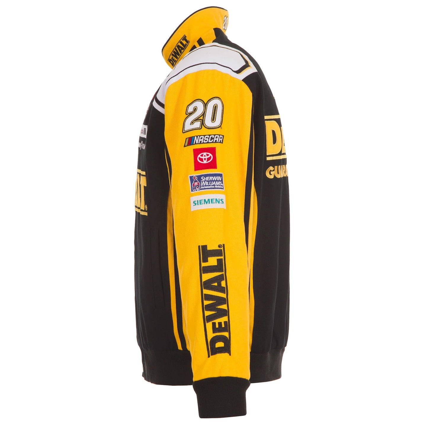2025 Christopher Bell DeWalt Full-Snap Racing Jacket – Black/Yellow NASCAR Fanwear