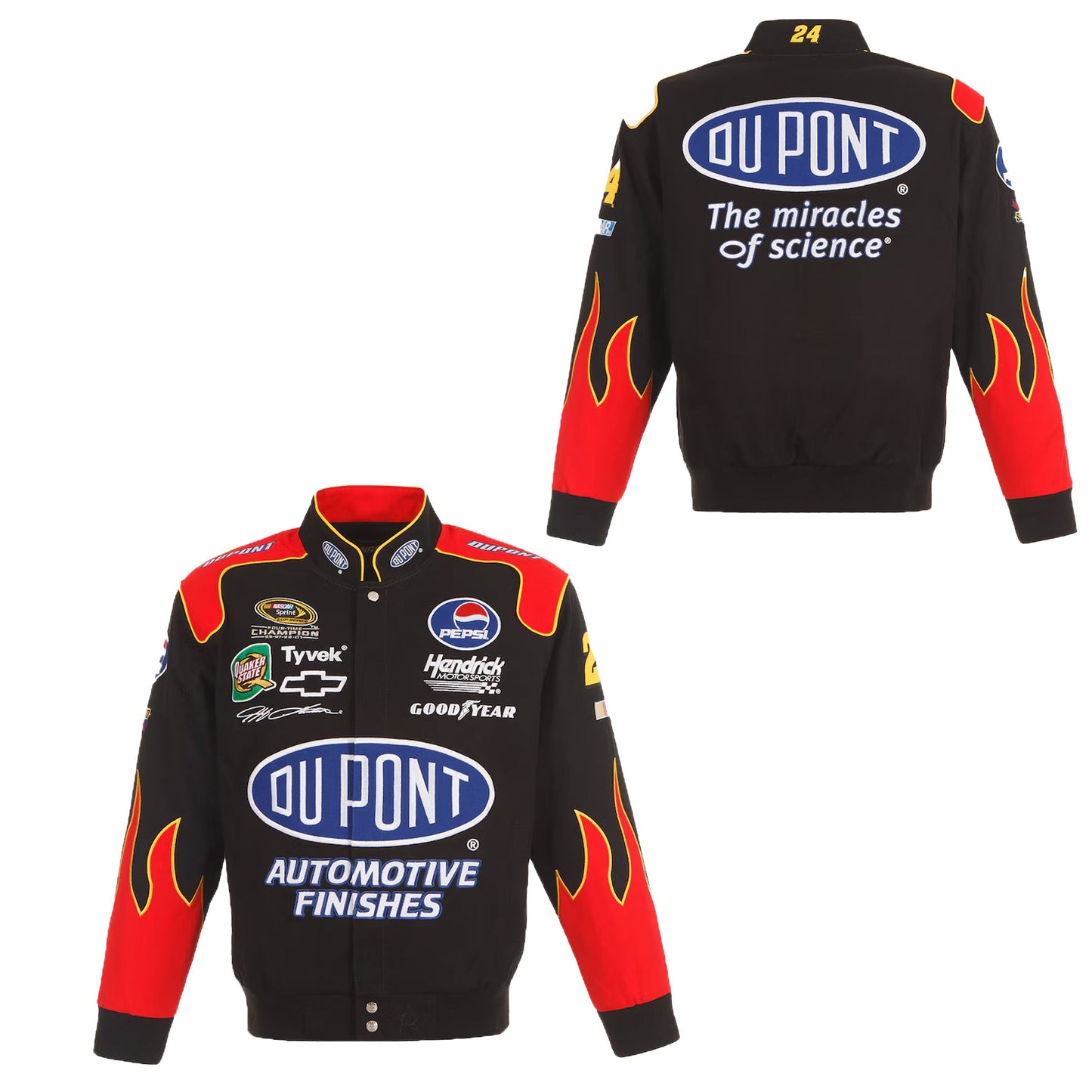 Jeff Gordon Red DuPont Twill Driver Jacket – NASCAR Motorsport Fanwear