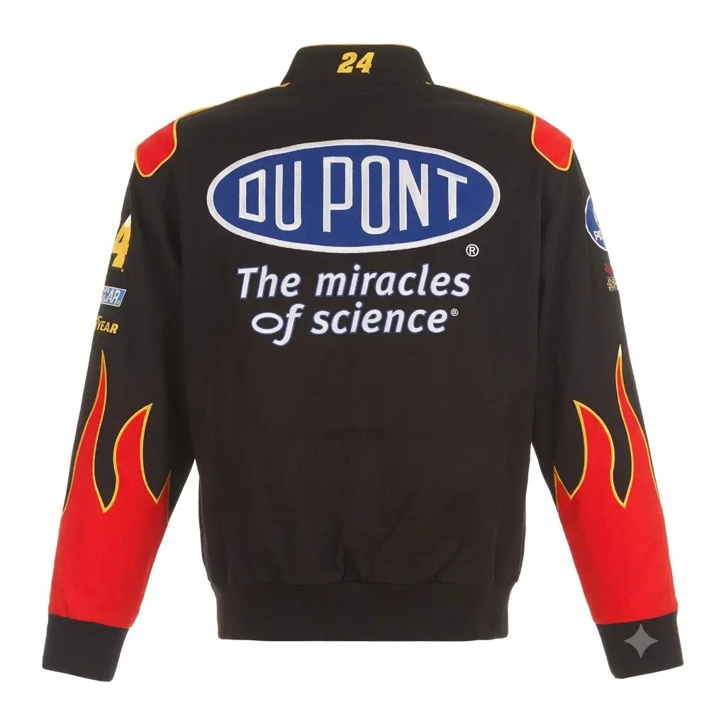 Jeff Gordon Red DuPont Twill Driver Jacket – NASCAR Motorsport Fanwear