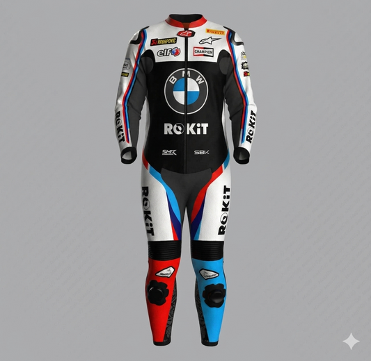 BMW WSBK Racing Suit 2026 Danilo Petrucci Rokit Leather Gear