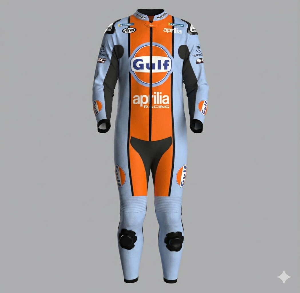 MotoGP Aprilia Racing Suit 2026 Ai Ogura Gulf Edition Leather Gear