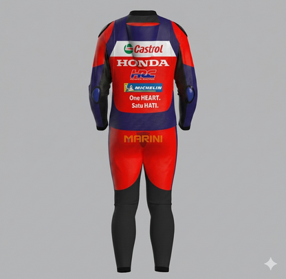 MotoGP Honda HRC Racing Suit 2026 Luca Marini Leather Gear