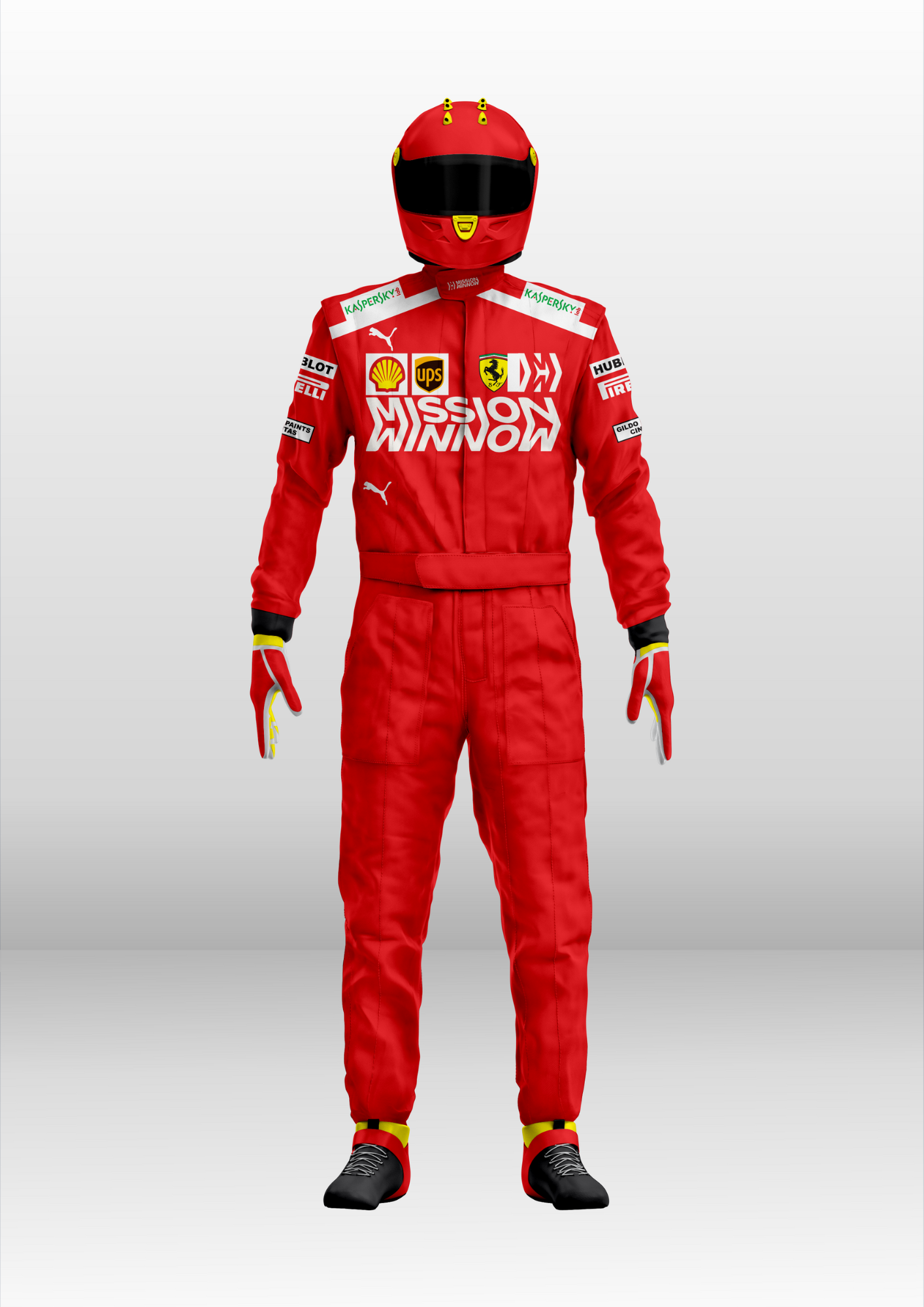 Sebastian vettel 2019 mission winnow racing suit f1