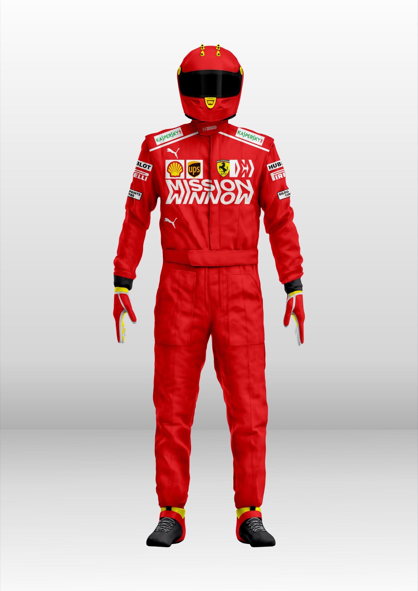 Sebastian vettel 2019 mission winnow racing suit f1