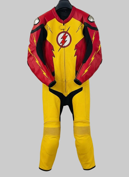 The Reverse Flash Motorcycle Leather Riding Suit