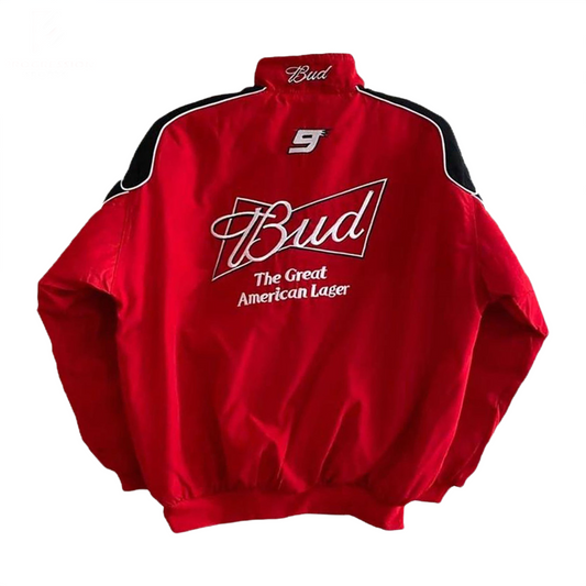 NASCAR Racing Bomber Jacket, Embroidered Polyester