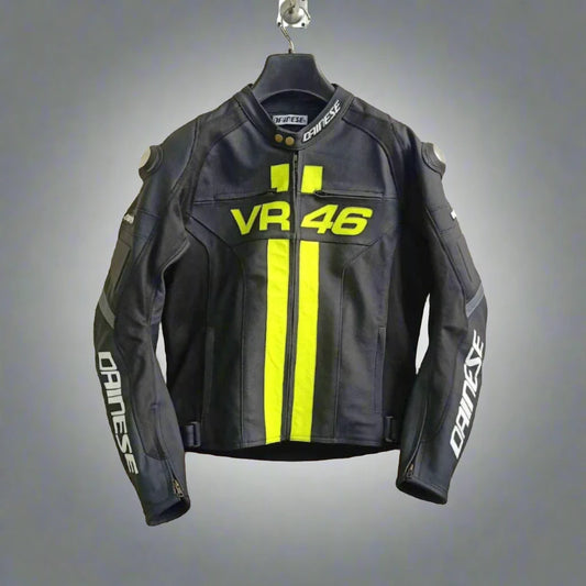 Valentino rossi motorbike leather motorcycle jacket vr 46