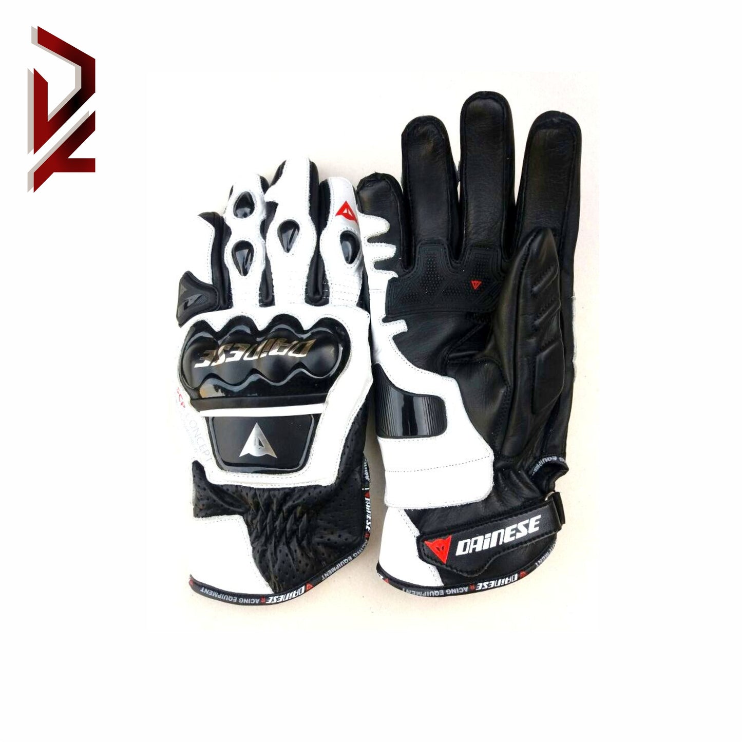 GRW 019 Motorbike Black/Red Motorcycle Gloves