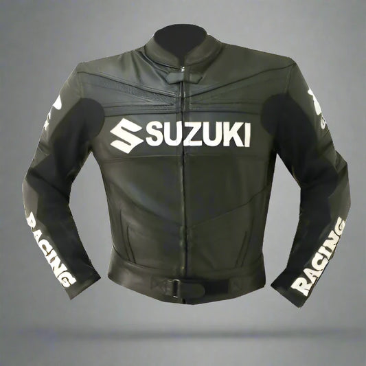 Giubbotto in pelle moto Suzuki gsxr 