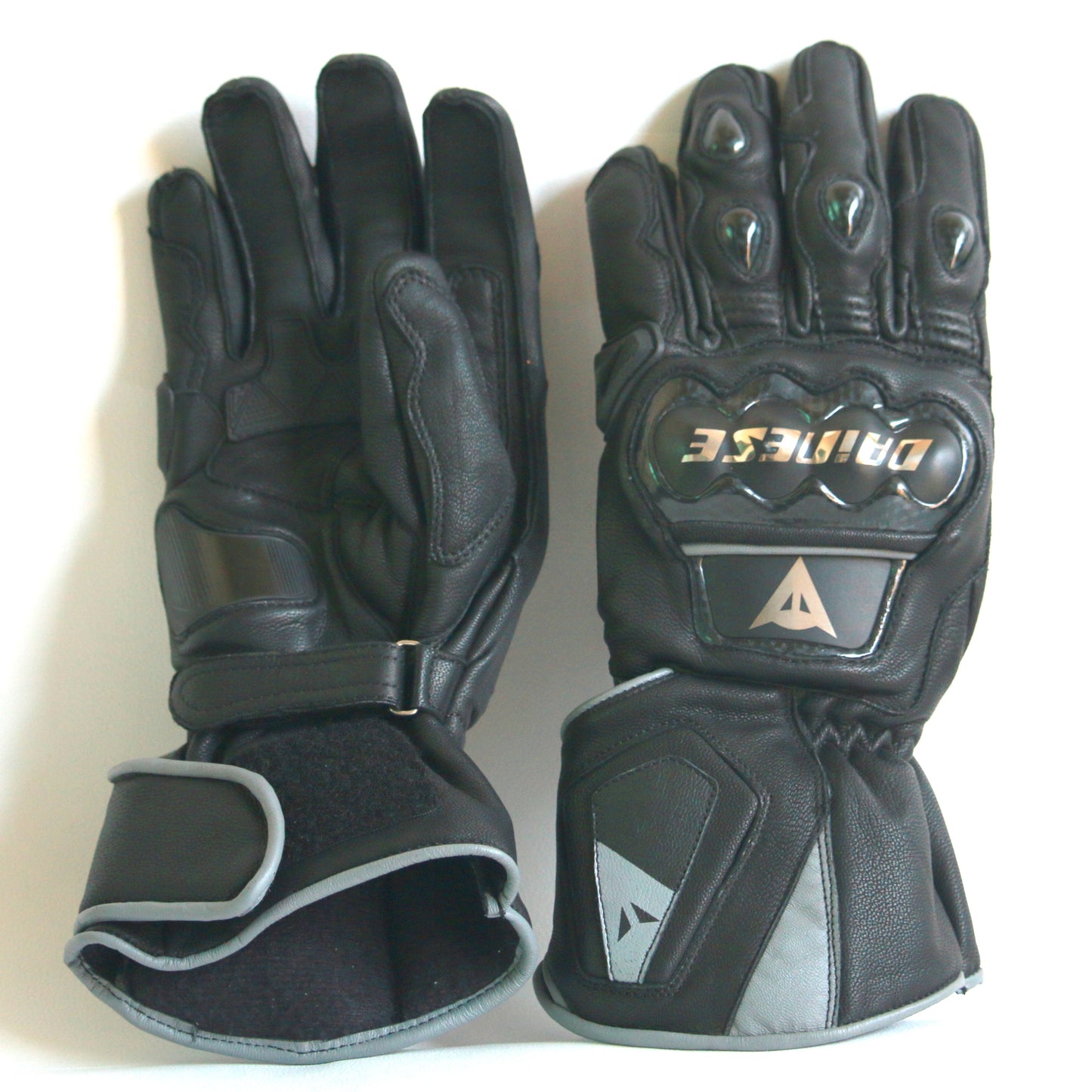 GRW 016 Full Metal D6 Motorbike Black/Gray Motorcycle Gloves