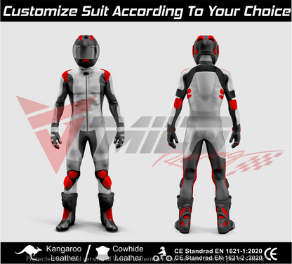 Yamaha Custom Design Petronos VR-46 MotoGP Custom Made Leather Protective Racing Suit - Motorcycle Suit - Unisex