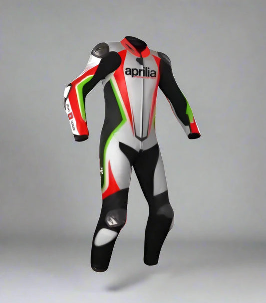 Aprilia Men Motorcycle Leather Racing Suit