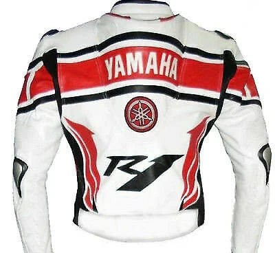 grw yamaha r1 white motorcycle leather racing jacket