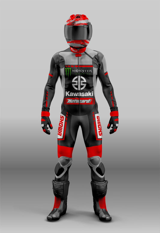 Kawasaki Monster Energy Custom Design Motorcycle Leather CE Certified  Moto GP Biker Track,  / Riding Suit