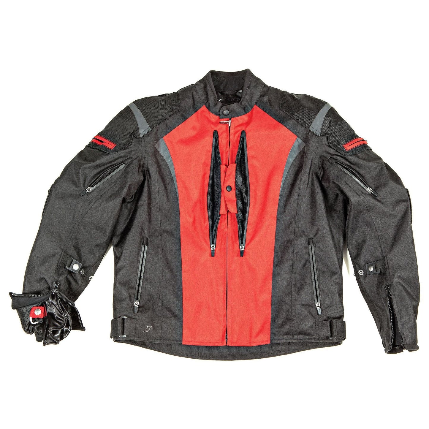 Red/Black Touring Motorbike Textile CE Armor Cordura Jacket - All Colors Available - Unisex